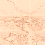 Sepia sketch with grid