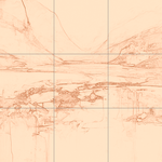 Sepia sketch with grid