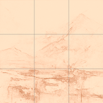 Sepia sketch with grid