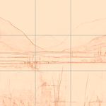 Sepia sketch with grid