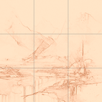 Sepia sketch with grid