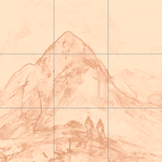 Sepia sketch with grid