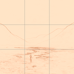 Sepia sketch with grid