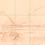 Sepia sketch with grid