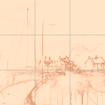 Sepia sketch with grid