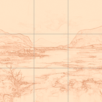 Sepia sketch with grid