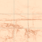 Sepia sketch with grid