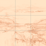 Sepia sketch with grid