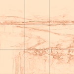 Sepia sketch with grid