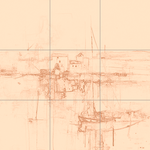 Sepia sketch with grid