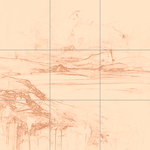 Sepia sketch with grid