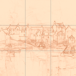 Sepia sketch with grid