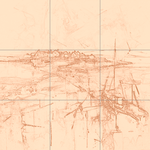 Sepia sketch with grid