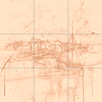 Sepia sketch with grid