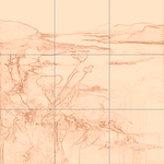 Sepia sketch with grid