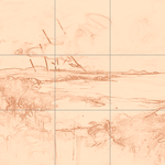 Sepia sketch with grid