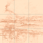 Sepia sketch with grid