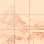 Sepia sketch with grid