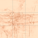 Sepia sketch with grid