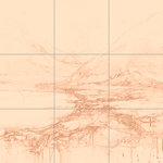 Sepia sketch with grid