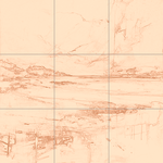 Sepia sketch with grid