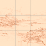 Sepia sketch with grid