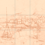 Sepia sketch with grid