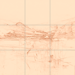 Sepia sketch with grid