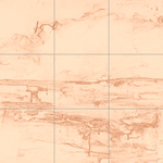 Sepia sketch with grid