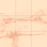 Sepia sketch with grid