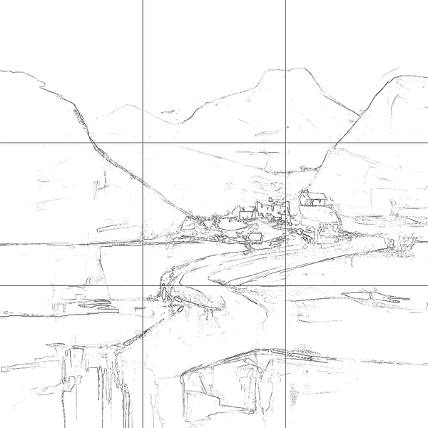 Sketch with grid