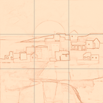 Sepia sketch with grid