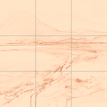 Sepia sketch with grid