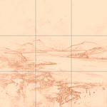 Sepia sketch with grid