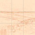 Sepia sketch with grid