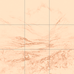 Sepia sketch with grid