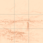 Sepia sketch with grid