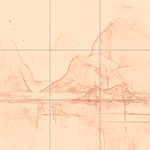 Sepia sketch with grid