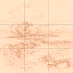 Sepia sketch with grid