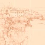 Sepia sketch with grid