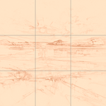 Sepia sketch with grid