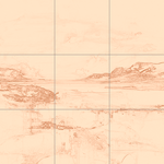 Sepia sketch with grid