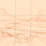 Sepia sketch with grid