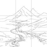 Line drawing with grid