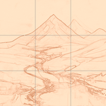 Sepia sketch with grid