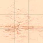 Sepia sketch with grid