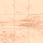 Sepia sketch with grid