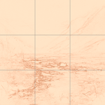 Sepia sketch with grid