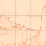 Sepia sketch with grid