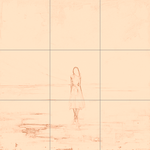 Sepia sketch with grid